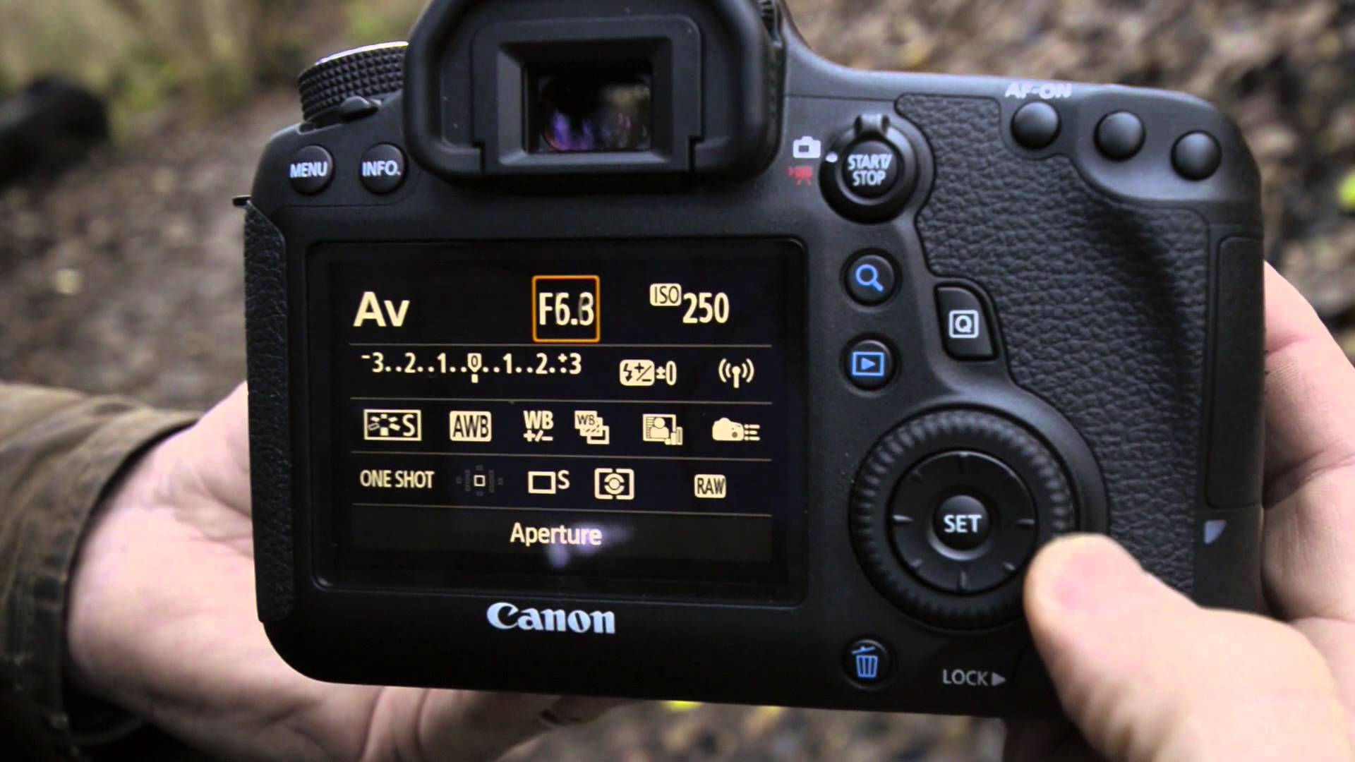 Интерфейс камеры Canon 6d