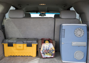 First aid kit and electric cooler